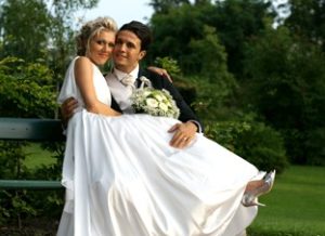Brudpar fotograferat av Stens Foto